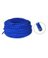 Wąż parowy silikonowy niebieski w oplocie bawełnianym 5 x 1,75mm