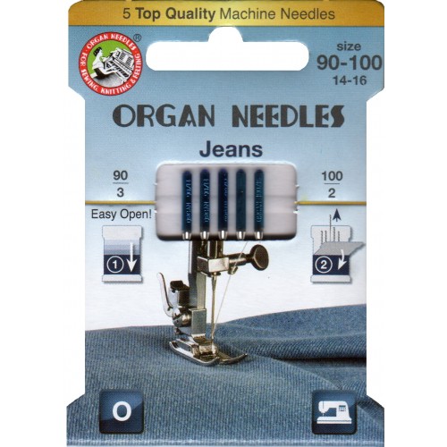Igły domowe Organ 130/705H ECO  Jeans  90-100