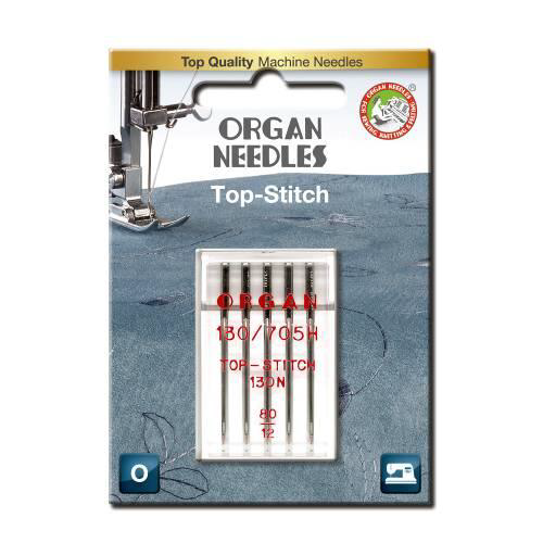 Igły domowe Organ 130/705H Top Stitch 80