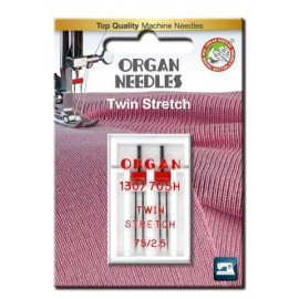 Igły domowe Organ 130/705H  Twin Stretch 75/2,5mm